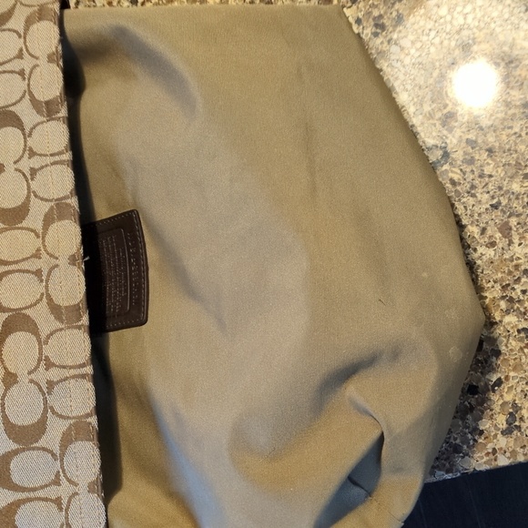 Coach Tan and Brown Signature Shoulder Bag - Picture 15 of 15